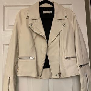 Coach leather motorcycle jacket